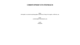What Christophervonsteinbach.com website looked like in 2020 (4 years ago)