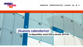 What Calendarista.es website looked like in 2020 (4 years ago)