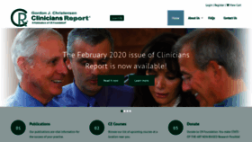 What Cliniciansreport.org website looked like in 2020 (4 years ago)