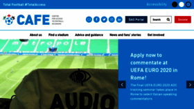 What Cafefootball.eu website looked like in 2020 (4 years ago)