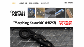 What Caswellknives.com website looked like in 2020 (4 years ago)
