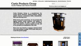 What Curtisproductsgroup.com website looked like in 2020 (4 years ago)