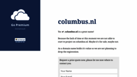 What Columbus.nl website looked like in 2020 (4 years ago)