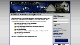 What Cashformyclosing.com website looked like in 2020 (4 years ago)