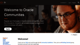 What Community.oracle.com website looked like in 2020 (4 years ago)