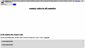What Country-codes.net website looked like in 2020 (4 years ago)