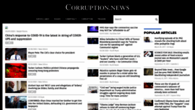 What Corruption.news website looked like in 2020 (4 years ago)