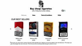 What Cigarettez.co.uk website looked like in 2020 (4 years ago)