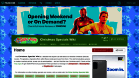 What Christmas-specials.fandom.com website looked like in 2020 (4 years ago)