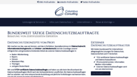 What Columbus-consulting.eu website looked like in 2020 (4 years ago)