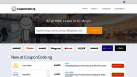 What Couponcode.ng website looked like in 2020 (4 years ago)