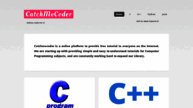 What Catchmecoder.com website looked like in 2020 (4 years ago)