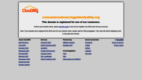 What Consumersadvancingpatientsafety.org website looked like in 2020 (4 years ago)