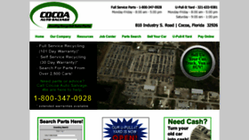 What Cocoaautosalvage.com website looked like in 2020 (4 years ago)