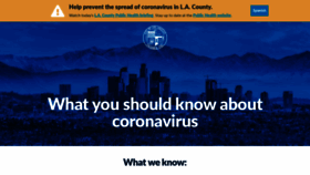 What Corona-virus.la website looked like in 2020 (4 years ago)