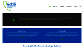 What Ca-hie.org website looked like in 2020 (4 years ago)