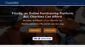 What Charityweb.com website looked like in 2020 (4 years ago)