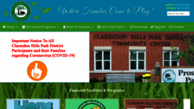 What Clarendonhillsparkdistrict.org website looked like in 2020 (4 years ago)