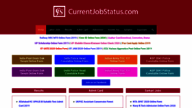 What Currentjobstatus.com website looked like in 2020 (4 years ago)