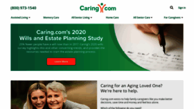 What Caring.com website looked like in 2020 (4 years ago)