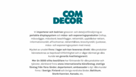 What Comdecor.se website looked like in 2020 (5 years ago)