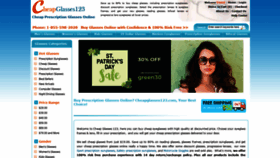 What Cheapglasses123.com website looked like in 2020 (4 years ago)