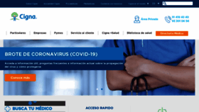 What Cigna.es website looked like in 2020 (4 years ago)