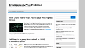 What Cryptocurrencypriceprediction.com website looked like in 2020 (4 years ago)