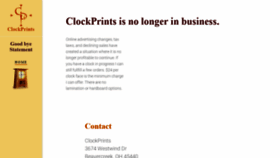 What Clockprints.com website looked like in 2020 (4 years ago)