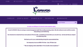 What Canwax.com website looked like in 2020 (4 years ago)