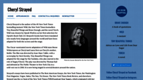 What Cherylstrayed.com website looked like in 2020 (4 years ago)