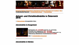 What Christkindlmaerkte.at website looked like in 2020 (4 years ago)