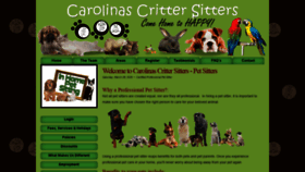 What Carolinascrittersitters.com website looked like in 2020 (4 years ago)