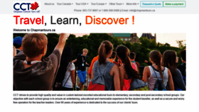 What Chapmantours.ca website looked like in 2020 (5 years ago)
