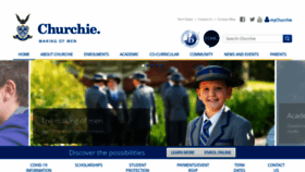 What Churchie.com.au website looked like in 2020 (5 years ago)