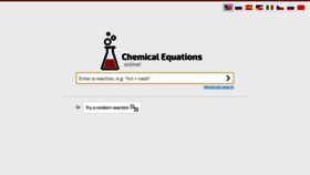 What Chemequations.com website looked like in 2020 (4 years ago)