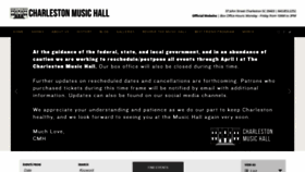 What Charlestonmusichall.com website looked like in 2020 (4 years ago)