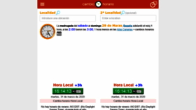 What Cambiohorario.com website looked like in 2020 (4 years ago)