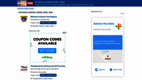 What Couponcodespage.com website looked like in 2020 (4 years ago)