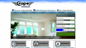 What Capeairconditioning.com website looked like in 2020 (4 years ago)