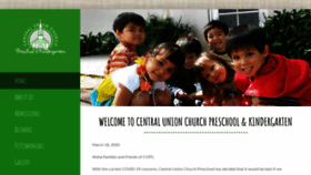 What Centralunionpreschool.org website looked like in 2020 (4 years ago)