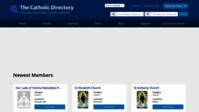 What Catholicdirectory.com website looked like in 2020 (4 years ago)