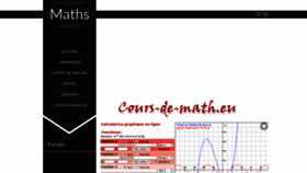 What Cours-de-math.eu website looked like in 2020 (4 years ago)