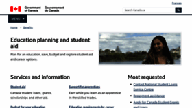 What Canlearn.ca website looked like in 2020 (4 years ago)