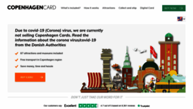 What Copenhagencard.com website looked like in 2020 (4 years ago)