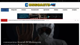 What Congoactu.net website looked like in 2020 (4 years ago)