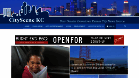 What Cityscenekc.com website looked like in 2020 (4 years ago)