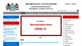 What Colchester.ca website looked like in 2020 (4 years ago)