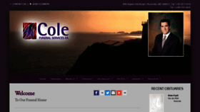 What Colefuneral.com website looked like in 2020 (4 years ago)