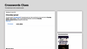 What Crosswordsclues.blogspot.com website looked like in 2020 (4 years ago)